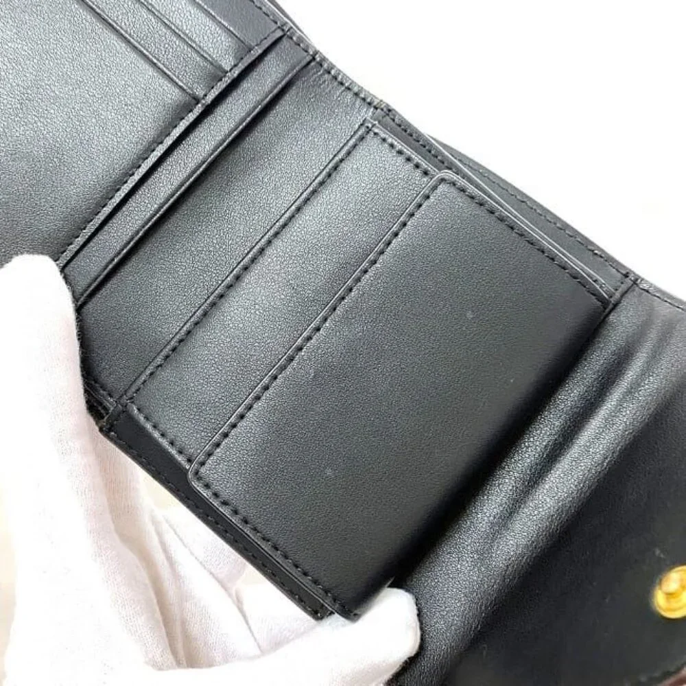 Celine Trifold Wallet Black Brown Blue - Picture 7 of 10